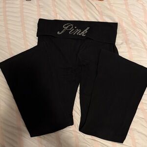 PINK Foldover Flared Leggings